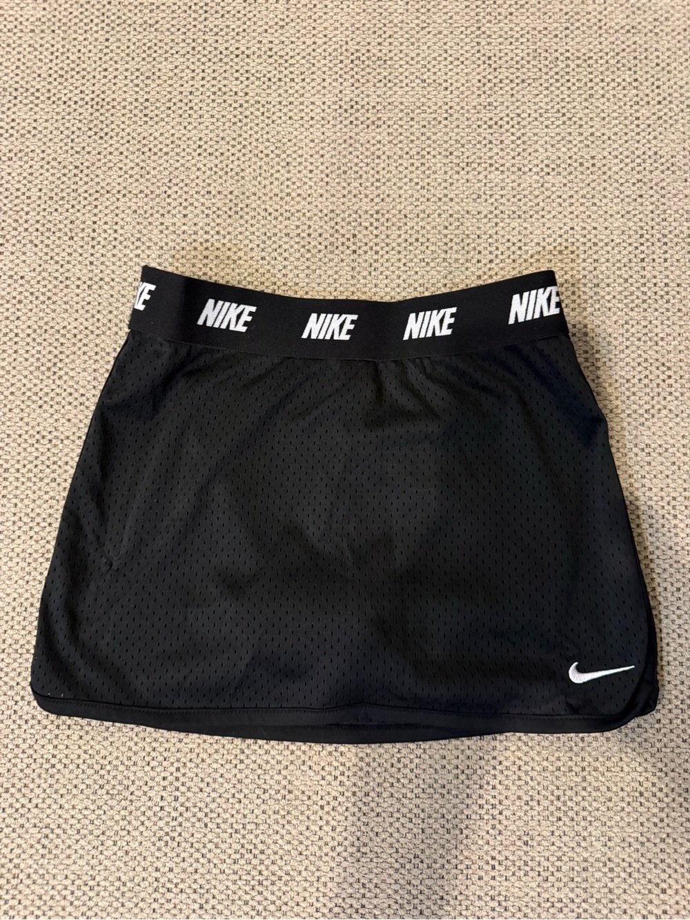Nike Black Youth Athletic Skirt with White Swoosh